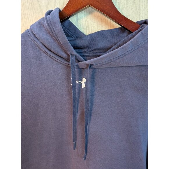 Under Armour Hoodie 3XL Blue ColdGear Loose Fit Pullover Fleece Mens 3XL Logo - Picture 2 of 7